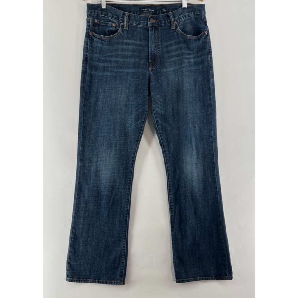 Lucky Brand 367 Vintage Bootcut Jeans Mens *FITS 36x33 Dark Wash Blue Denim Y2K